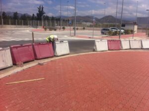 puerto de Motril asfalto en obras