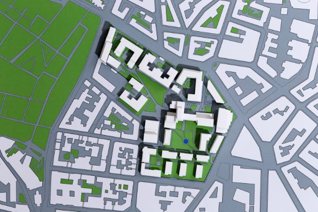 plano de una ciudad con los tipos de suelo